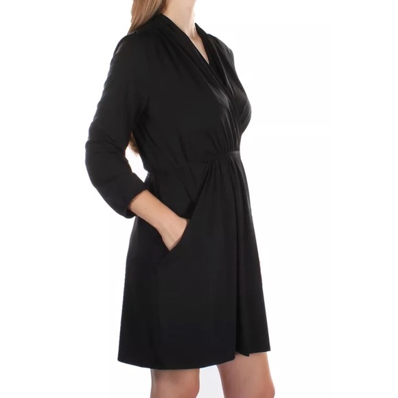 Bar III Deep V dress tie back LBD sexy pockets - Picture 8 of 8